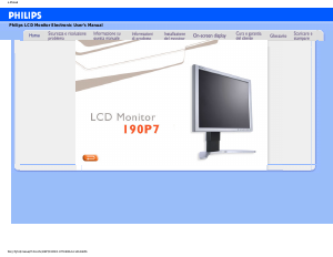 Manuale Philips 190P7ES Monitor LCD