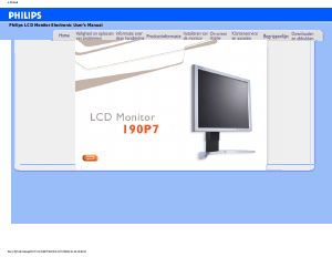 Handleiding Philips 190P7ES LCD monitor