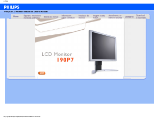 Manual Philips 190P7ES Monitor LCD