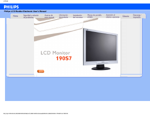 Manual de uso Philips 190S7FG Monitor de LCD