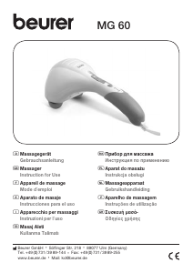 Manual Beurer MG 60 Massage Device