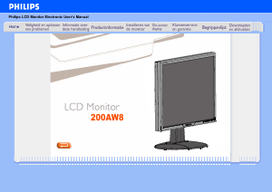 Handleiding Philips 200AW8FS LCD monitor
