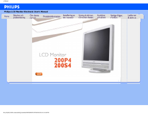 Bruksanvisning Philips 200P4SG LCD skärm