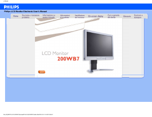 Manuale Philips 200WB7ES Monitor LCD