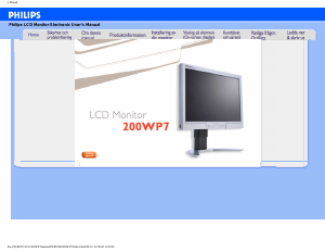 Bruksanvisning Philips 200WP7ES LCD skärm