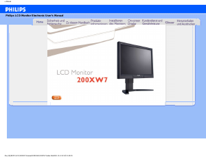 Handleiding Philips 200XW7EB LCD monitor