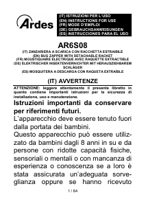 Manuale Ardes AR6S08 Repellente per insetti