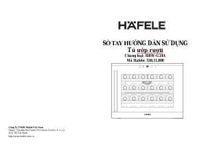 Hướng dẫn sử dụng Häfele 538.11.800 Tủ rượu vang
