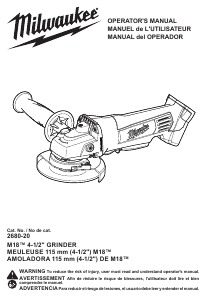 Manual de uso Milwaukee 2680-20 Amoladora angular