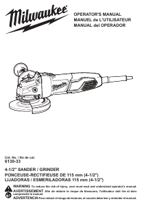 Manual de uso Milwaukee 6130-33 Amoladora angular