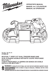 Manual de uso Milwaukee 2729S-20 Sierra de cinta