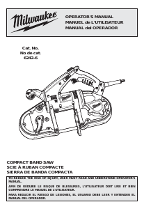 Manual Milwaukee 6242-6 Band Saw