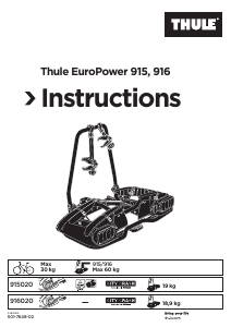 Bruksanvisning Thule EuroPower 915 Cykelhållare