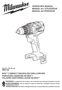 Manual Milwaukee 2801-20 Drill-Driver