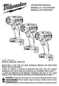 Handleiding Milwaukee 2960-20 Slagmoersleutel