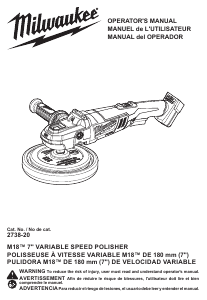 Mode d’emploi Milwaukee 2738-20 Polisseuse