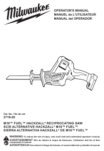 Manual Milwaukee 2719-20 Reciprocating Saw