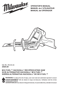 Mode d’emploi Milwaukee 2520-20 Scie sabre