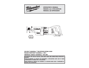 Handleiding Milwaukee 0719-20 Reciprozaag