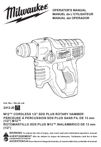 Mode d’emploi Milwaukee 2412-20 Perforateur