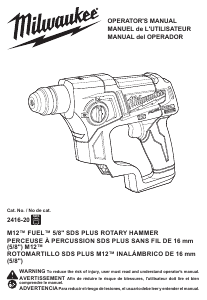 Manual Milwaukee 2416-20 Rotary Hammer