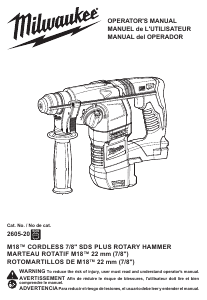 Manual de uso Milwaukee 2605-20 Martillo perforador