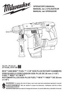 Manual de uso Milwaukee 2715-20 Martillo perforador