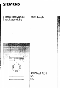 Manual Siemens WD54330 Washer-Dryer