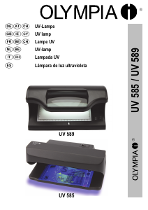 Manuale Olympia UV 585 Rilevatore soldi falsi