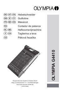 Manuale Olympia G 4410 Taglierina