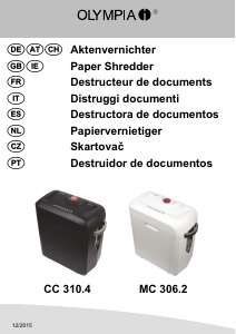 Manual Olympia CC 310.4 Paper Shredder