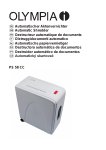 Handleiding Olympia PS 58 CC Papiervernietiger