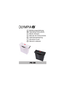 Manuale Olympia PS 36 Distruggidocumenti