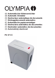 Manuale Olympia PS 57 CC Distruggidocumenti