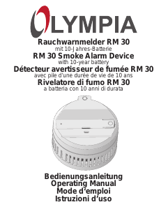 Mode d’emploi Olympia RM 30 Détecteur de fumée