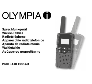 Manual de uso Olympia PMR 1410 Walkie talkie
