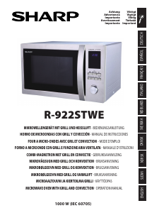 Bruksanvisning Sharp R-922STWE Mikrovågsugn