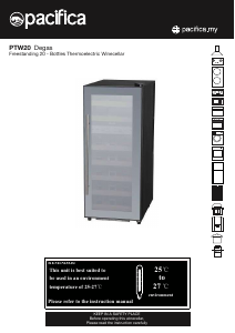 Manual Pacifica PTW20 Degas Wine Cabinet