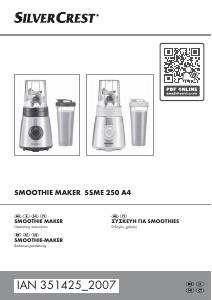 Manual SilverCrest IAN 351425 Smoothie Blender