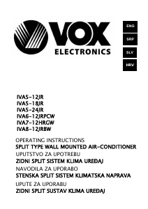 Priručnik Vox IVA6-12JRPCW Klimatizacijski uređaj