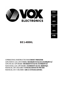 Manual de uso Vox BE1-400HL Congelador