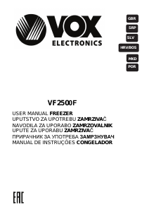 Manual Vox VF2500F Freezer