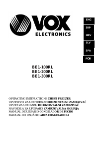 Manual de uso Vox BE1-300RL Congelador