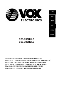 Manual de uso Vox BE1-300HLLC Congelador