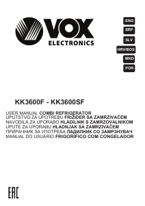 Handleiding Vox KK3600SF Koel-vries combinatie