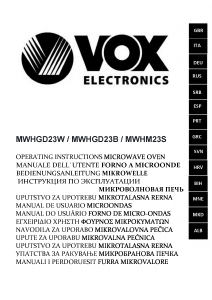 Bedienungsanleitung Vox MWH-GD23W Mikrowelle