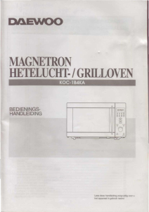 Handleiding Daewoo KOC1B4KA Magnetron