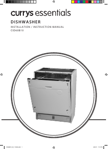 Manual Currys Essentials CID60B10 Dishwasher