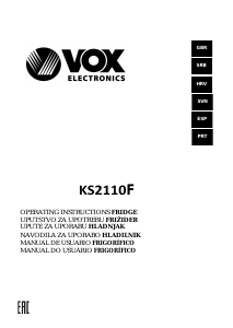 Priručnik Vox KS2110F Hladnjak