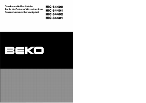 Mode d’emploi BEKO HIC 64400 Table de cuisson